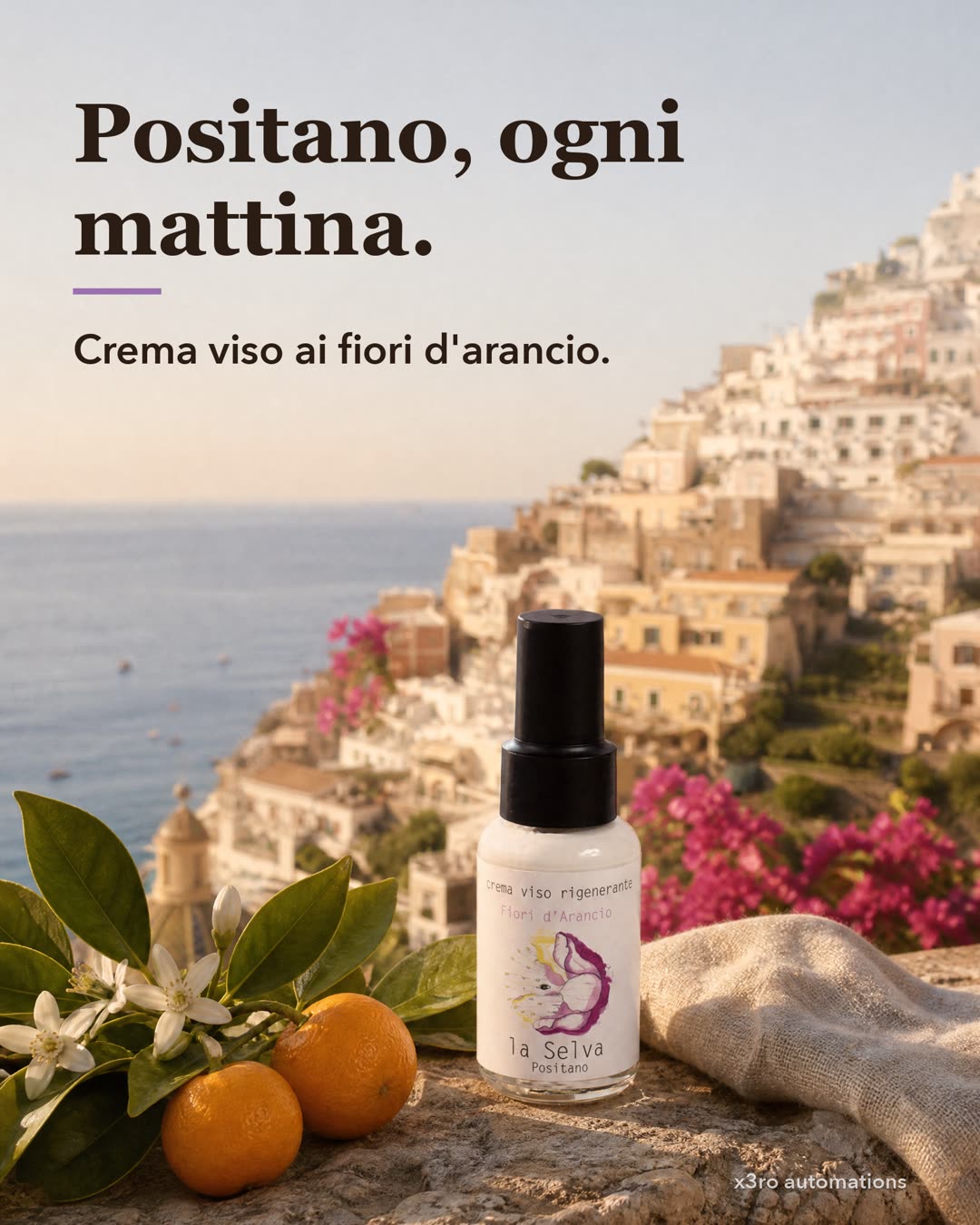 Foto ad 4:5: crema viso ai fiori d'arancio
