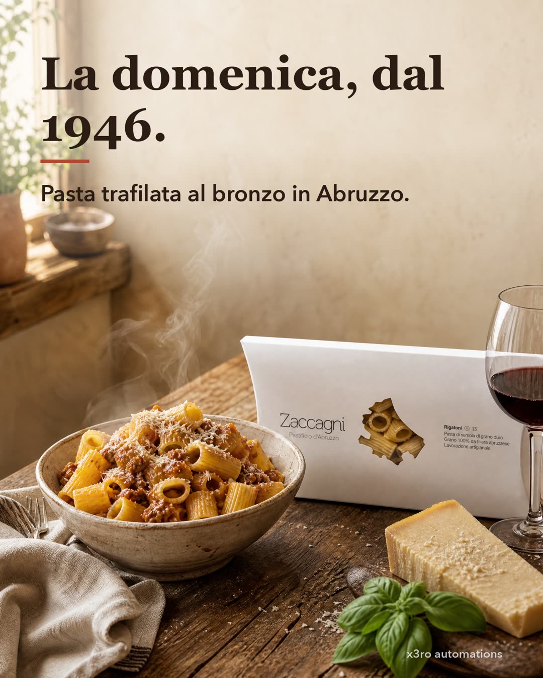 Foto ad 4:5: pasta trafilata al bronzo