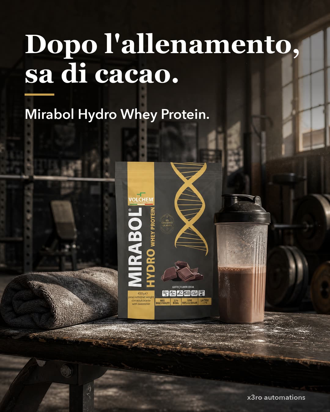 Foto ad 4:5: proteine whey al cacao